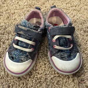 See Kai Run Denim and Pink Kids Sneakers